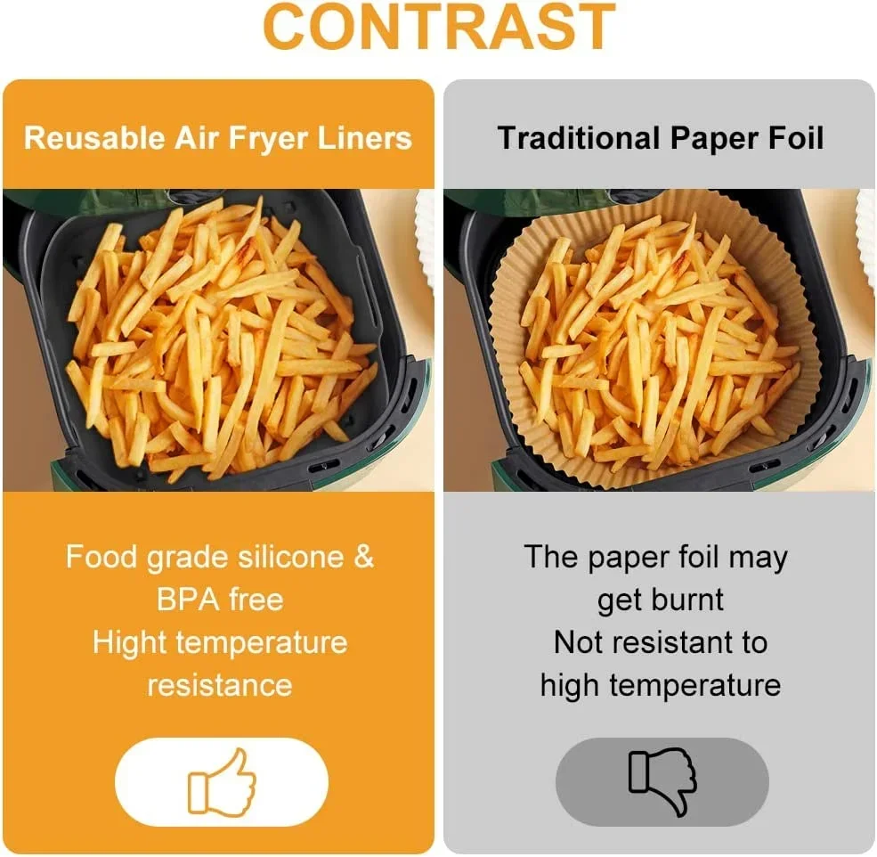 مقلاة الهواء وعاء سيليكون سميك - مراجعة Air Fryer Silicone Pot Liner وسعره