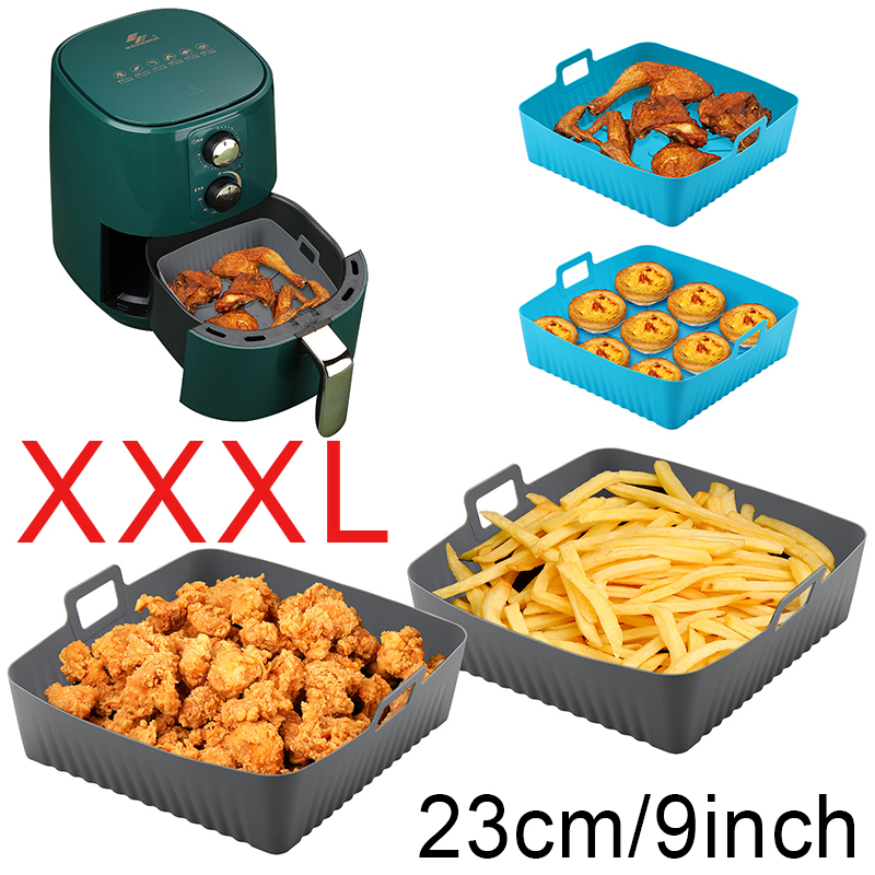قوالب بطانات مقلاة هوائية كبير - مراجعة Air Fryer Silicone Pot Liner وسعره