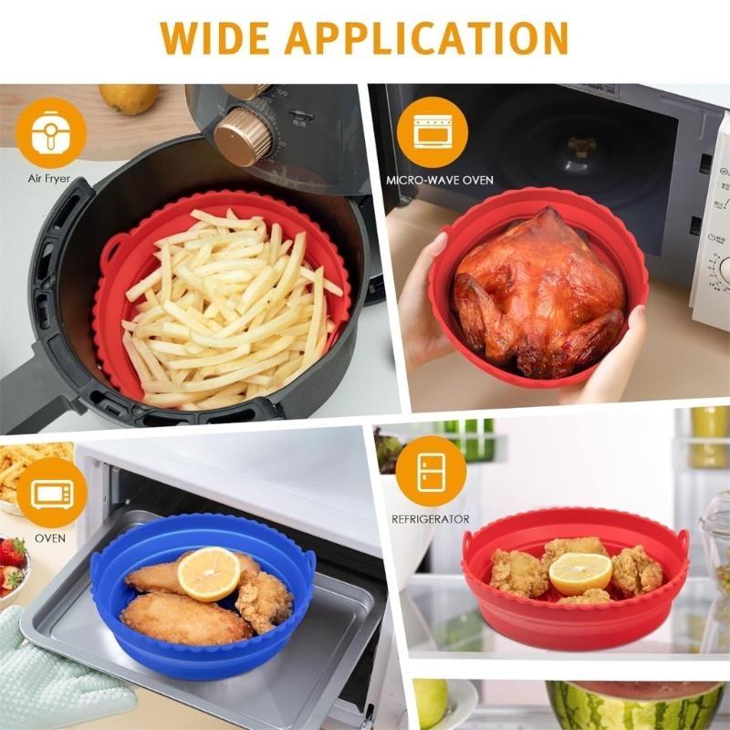 D0AB 2-Pack سلة أوعية سيليكون  - مراجعة Air Fryer Silicone Pot Liner وسعره
