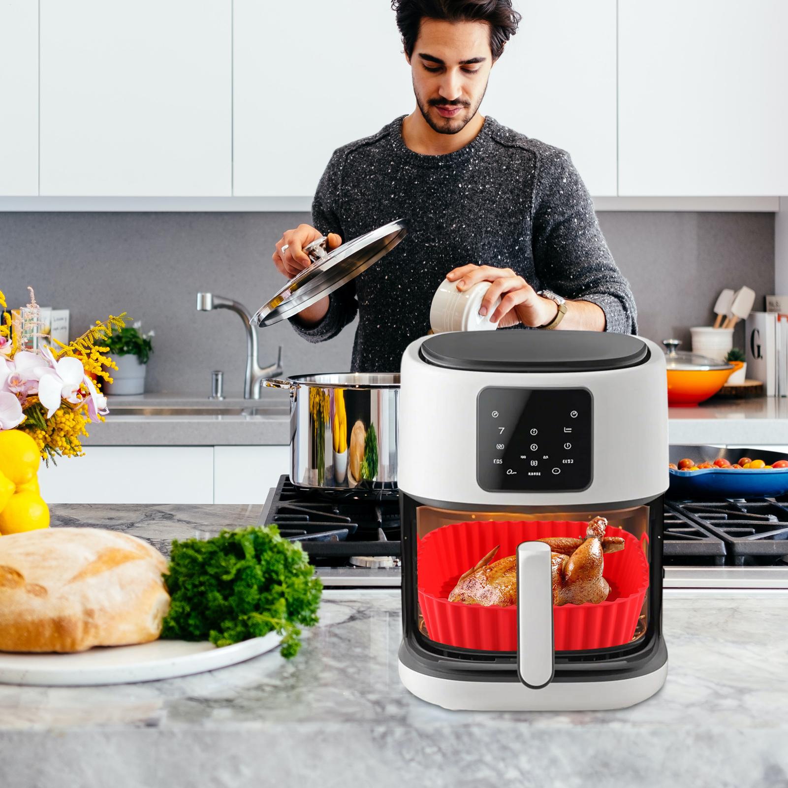بطانات سيليكون مربعة لمقلاة ال - مراجعة Air Fryer Silicone Pot Liner وسعره