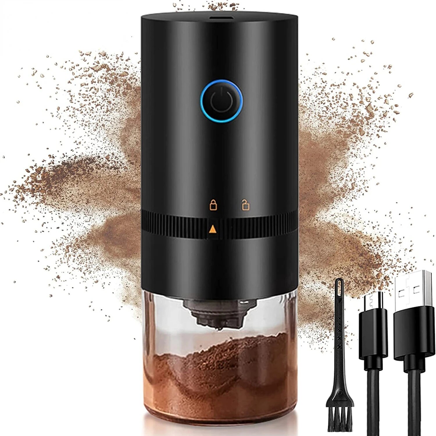مطحنة قهوة من النوع سي شحن احت - مراجعة Coffee Bean Grinder Electric وسعره